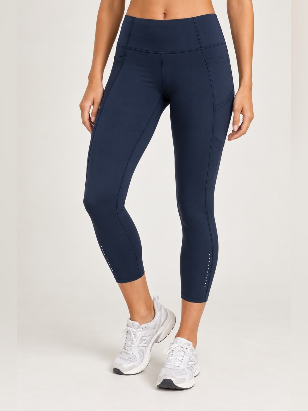 Lululemon Fast & Free Crop II Nulux 19” True Navy Leggings Size 4